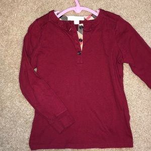 Burberry girls long sleeve shirt